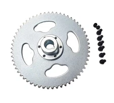 Sprocket Axle Shaft Hub #35 3/8" Pitch 58T 6 hole fix Drive w 5/8" keyed Adapter