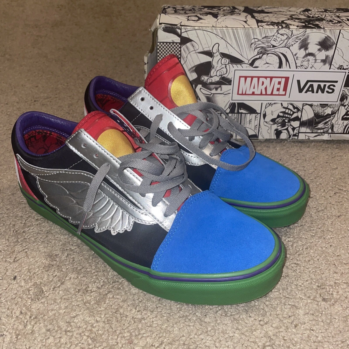 animatie vuist weekend VANS Old Skool x Marvel Avengers 2018 Size 9.5 | eBay