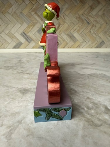 Jim Shore The Grinch Merry Grinchmas Word Figurine 6015221 - Picture 4 of 8