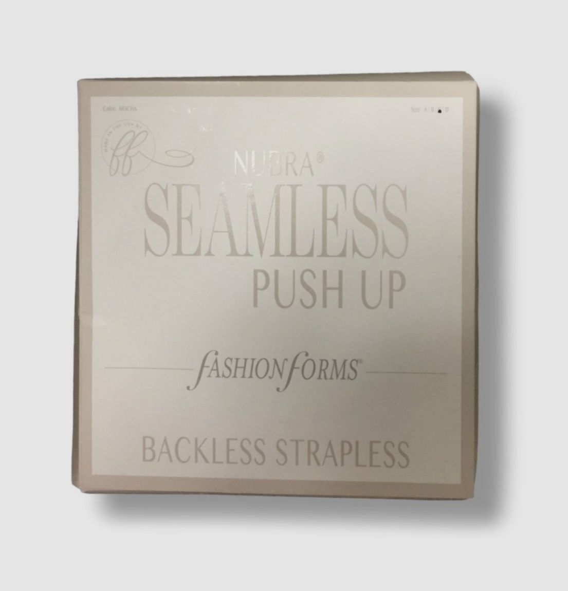 Fashion Forms Women's Beige Nubra Seamless Push-Up Adhesive Bra