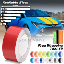 Gloss Color Racing Stripes Vinyl Wrap Decal For Toyota Corolla Stripe 25FT /50FT