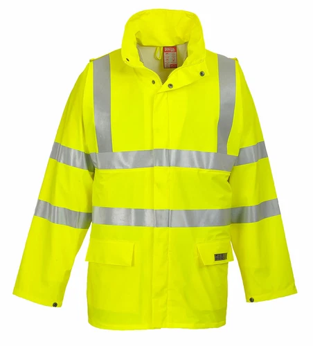 Portwest FR41 Sealtex FR Hi-Vis Reflective Waterproof Outdoor Safety Jacket ANSI image 3