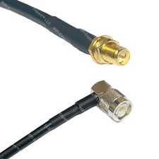 RFC195 RP-SMA FEMALE to TNC Male Angle Coax RF Cable USA-Ship Lot