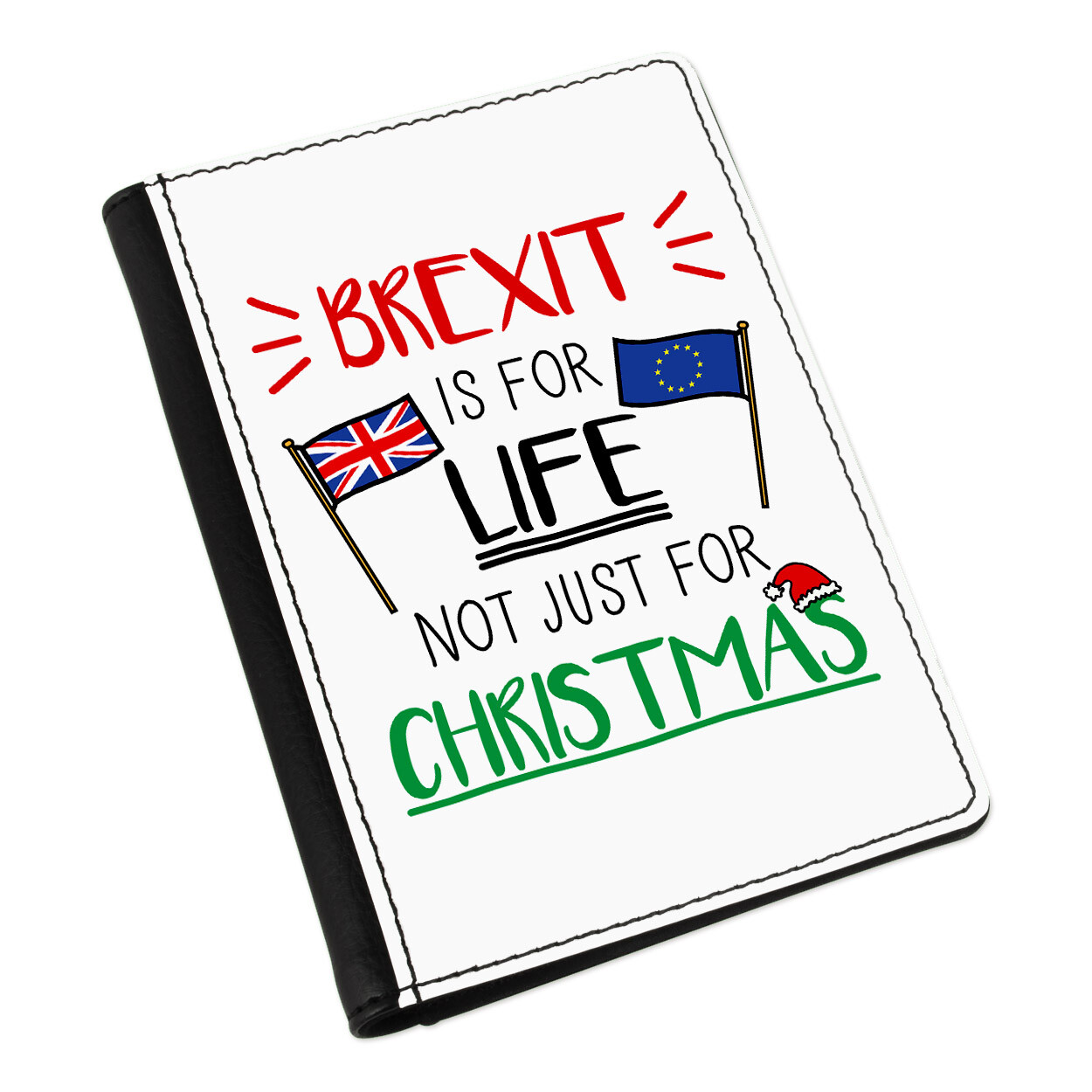 Brexit Is For Life Not Just For Christmas Passport Holder Cover Case Funny EU