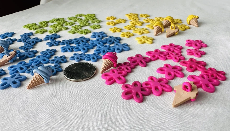 Dress It Up Jesse James Shanks & Embellishments Lot Of 99 Flowers, Cones - Image 3 of 4