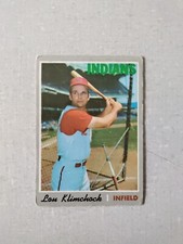 1970 TOPPS * BASEBALL CARD # 247 LOU KLIMCHOCK INDIANS poor free shipping 