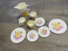 Barbie Playset Pretend Cups Dishes Lot Set Pink Chilton 1990s Child 9 Piece Read