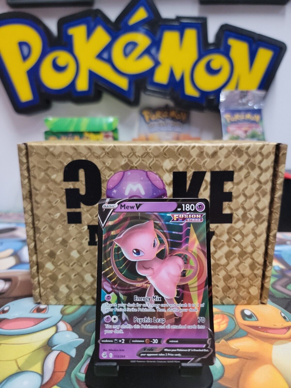 Mew V & Vmax Card Set - Fusion Strike 113/264 & 114/264 - Pokemon