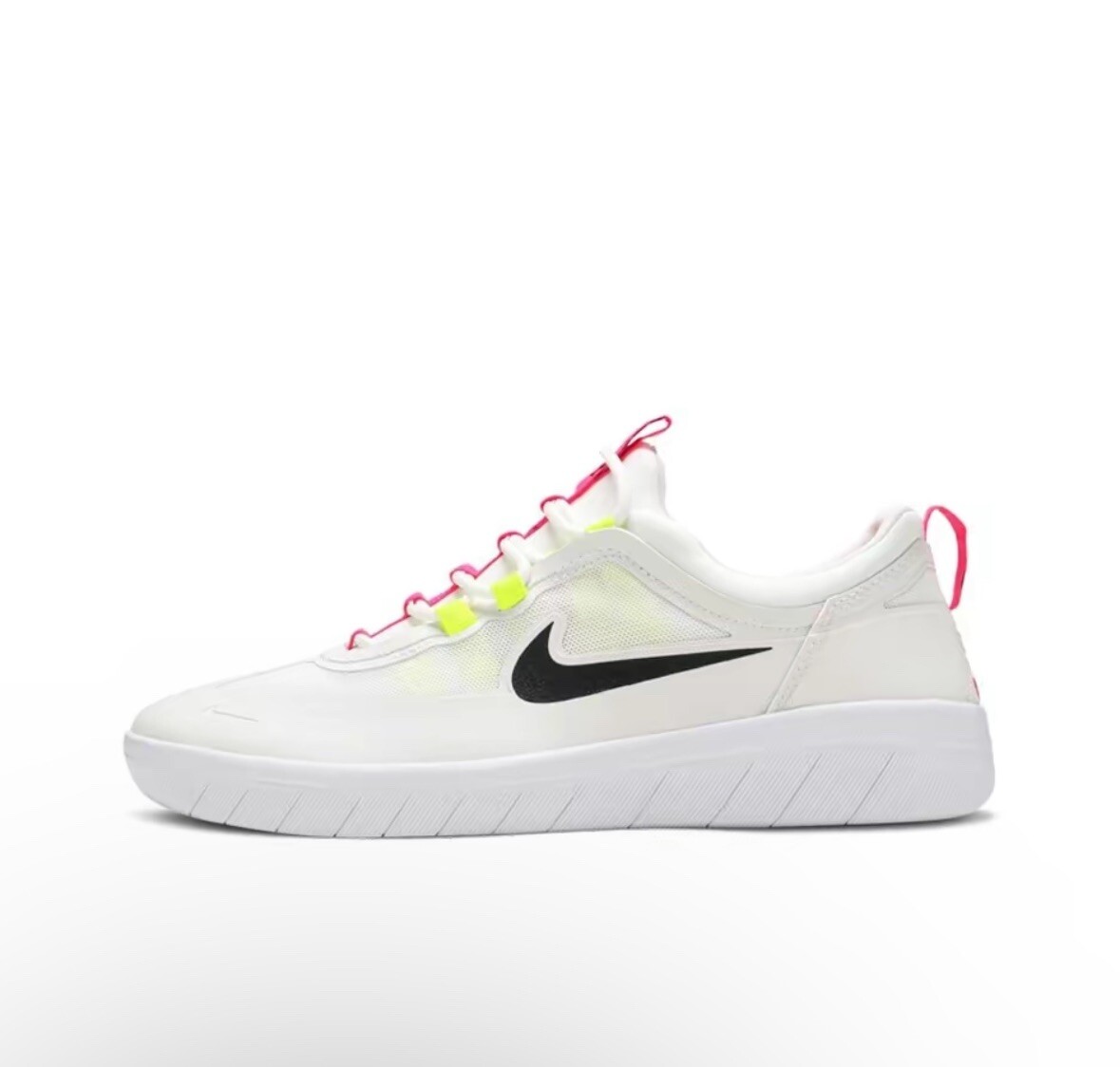 Nike SB NYJAH FREE 2 Summit White Black White Volt BV2078 Nike SB NYJAH FREE 2 Summit White Black White Volt BV2078