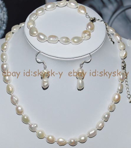 Real Natural 9-10mm Baroque White 