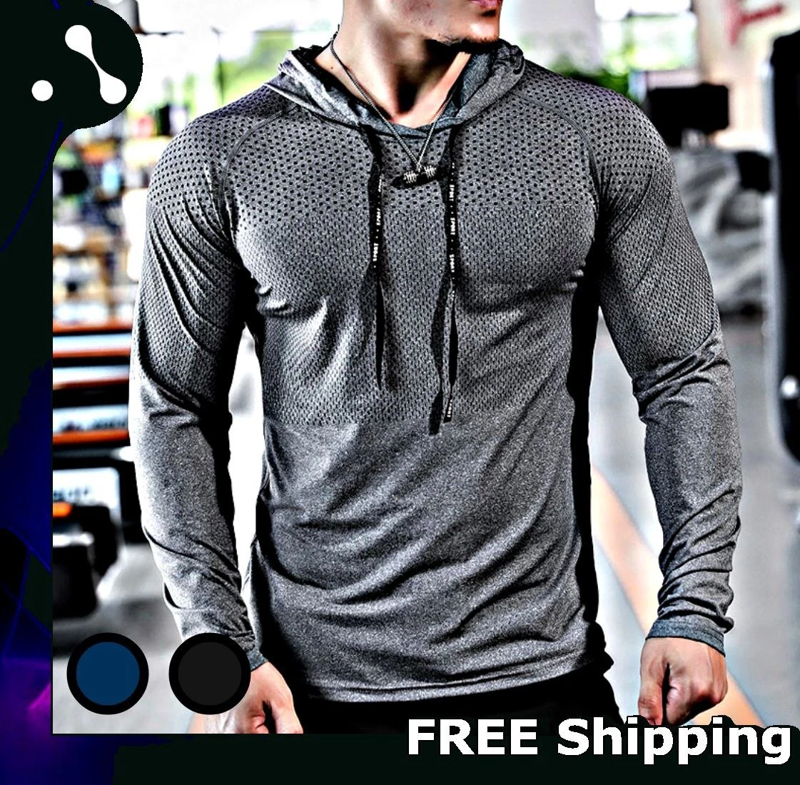 Sudadera para Hombre Gym Fitness Mens Training Sweatshirt Running Sport  Clothing