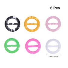 6Pcs Round Scarf Clip Rings T-shirt Clips Clothing Corner Knotted Buckles Decor