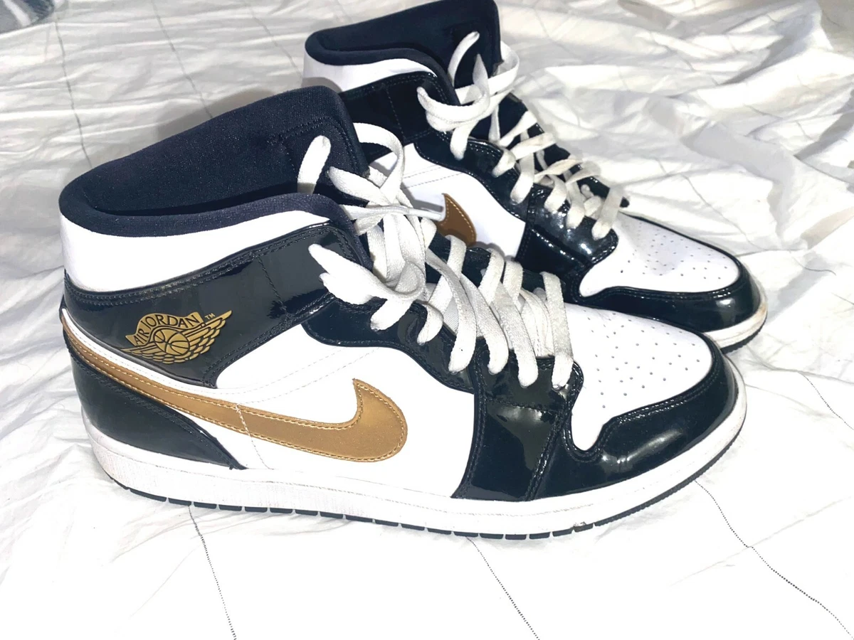 Jordan 1 hotsell patent black gold