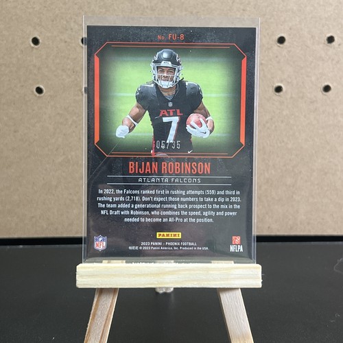 2023 Panini Phoenix Fired Up Pink Cracked Ice Bijan Robinson 5/35 🔥🔥 Rookie!!! - Picture 2 of 2