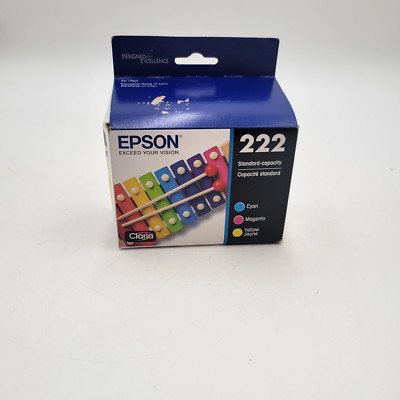 Epson 222 C/M/Y Ink Cartridges T222520-S EXP: 12/2024 NEW SEALED