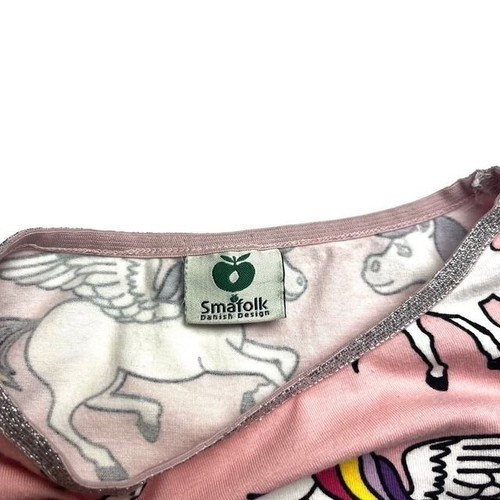 Smafolk Pink Unicorn Ruffle Long Sleeve Tee Size 11-12 Years - Picture 4 of 5
