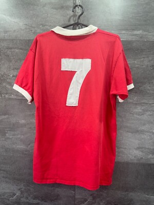 Manchester United Football Retro Shirt No.7 Mens Rare Size L | eBay