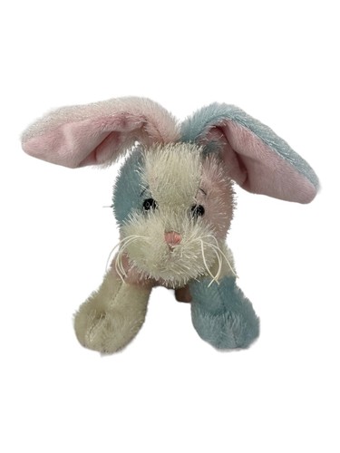 Peluche de conejo multicolor TODO de Webkinz sin código blanco rosa azul - Imagen 2 de 10