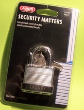 Sealed ABUS Hardened Steel Shackle Padlock 1"1/2" width