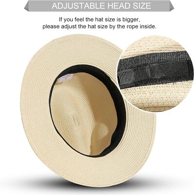 Lanzom Summer Beach Sun Hats for Men Women Foldable Large  display picture 1