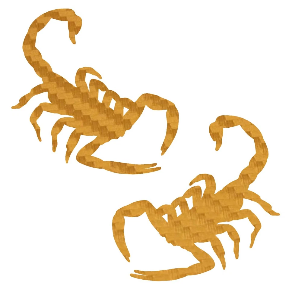 Pegatinas Escorpión - Calcomanías Escorpio - Selecciona el tamaño de color de fibra de carbono Foto 2 de 3