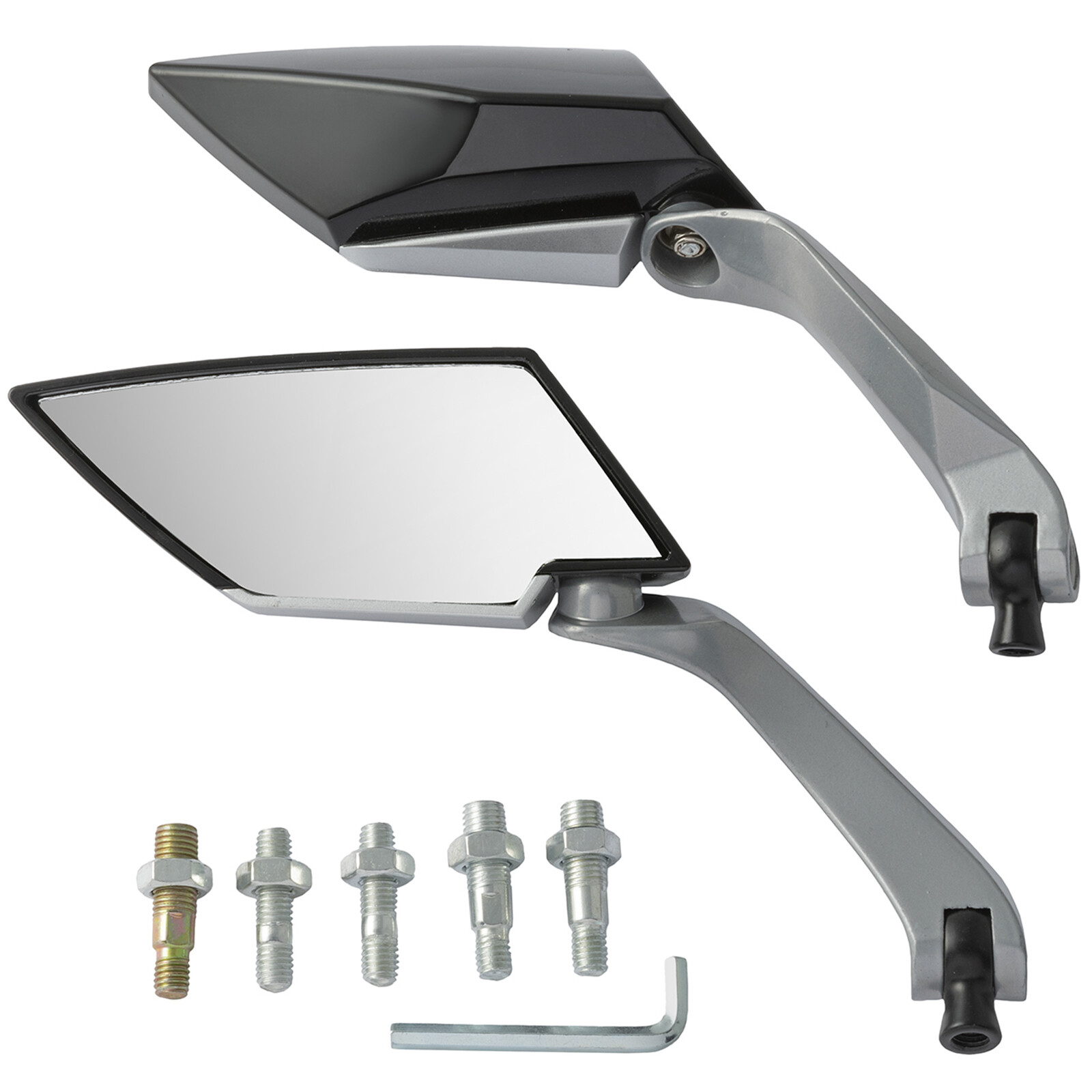 Mirrors Rearview Custom Style Motorcycle Motorbike Black Handlebar