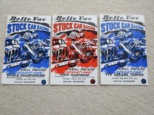 1964 x 3 STOCK CAR RACING PROGRAMMES. BELLE VUE MANCHESTER.