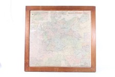 Vecchio Cartina Geografica Germania Vor 1945 Dr Deutsches Ricca con Telaio Legno