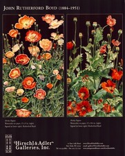 2006 JOHN RUTHERFORD BOYD Art Gallery Exhibit ~ Shirley Poppies 1-Page PRINT AD