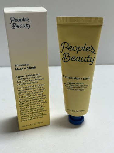 People's Beauty Frontliner Mask + Scrub Soothe + Exfoliate 1.7 oz / 50ml NEW - Picture 5 of 8