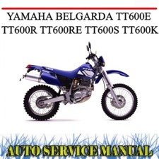 YAMAHA BELGARDA TT600E TT600R TT600RE TT600S TT600K WORKSHOP SERVICE MANUAL~DVD