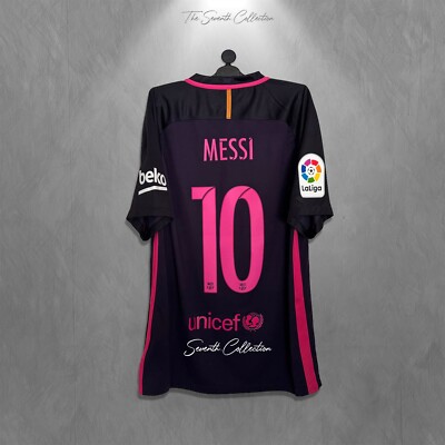 Barcelona 2016 2017 Away Official Jersey La Liga Sponsorless Messi