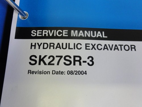 Kobelco SK27SR-3 Hydraulic Excavator Service Manual S5PV0006ZE-01 - Picture 3 of 7