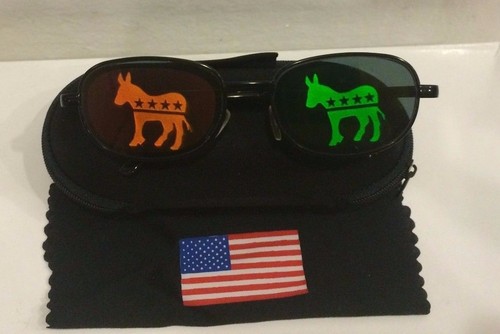 Sunglasses Political Donkey Democrat Fun Gag Gift Political Frames with Case NEW - Picture 4 of 4
