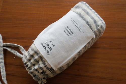 Urban Outfitters Pillow Shams | Set of 2 UO Home Stripe Ticking Anthropologie  - Picture 1 of 5