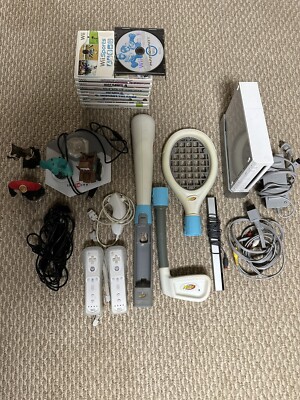 Nintendo Wii Game Lot Infinity Pad + Mario Cart + Wii Sports  11 Games ETC