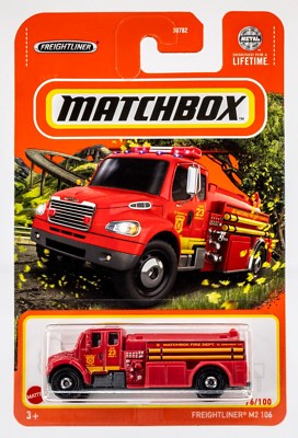 2024 Matchbox #76 Freightliner M2 106 RED | MATCHBOX FIRE DEPT