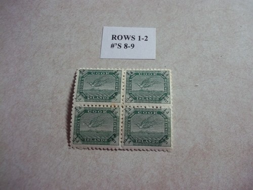 COOK ISLANDS STAMP SG 28 Scott 30 BIRD OG Hinged BLOCK WITH VARIETIES