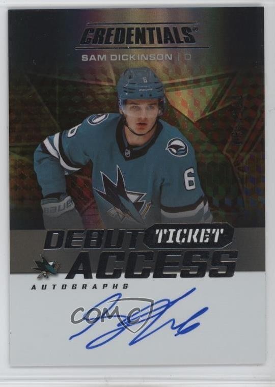 2025-26 Credentials Debut Ticket Access /199 Sam Dickinson Rookie Auto RC f6d