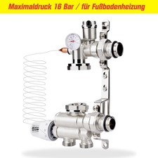 Festwertregelset für Fußbodenheizung 1" Mischventil mit Thermostatkopf 20-60°C