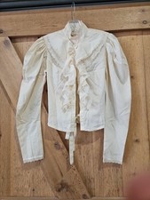 Gunne Sax Jessica McClintock Edwardian Victorian Prairie Lace Blouse size 7