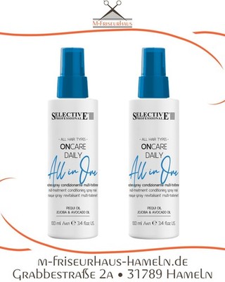 Selective ALL in ONE 15 ONECARE DAILY Spray-Maske Kur Hitzeschutz Volumen 2x 100