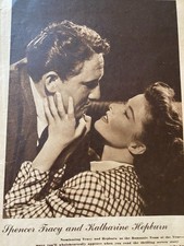 Katharine Hepburn, Spencer Tracy, Full Page Vintage Pinup, aa