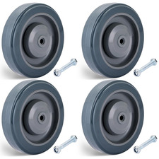 Shopping Cart Wheels Replacement 4 Pack Shopping Cart Caster, 5-Inch Diameter