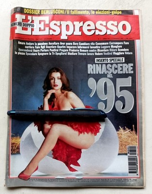 Zeitschrift L'ESPRESSO - Wiedergeburt im Jahr 95 Claudia Koll - Nr.1 Januar 1995
