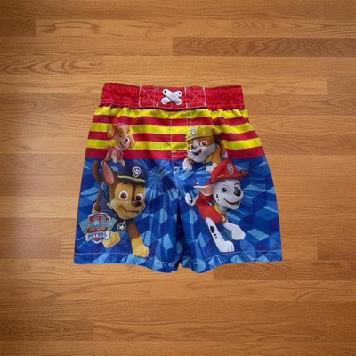Nickelodeon Boys Paw Patrol Swim Shorts Chase Marshal Rubble Skye Size 3T