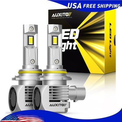 Auxito LED Headlight Bulb Xenon White Super Bright 30000LM 9005 High Beam 6000K