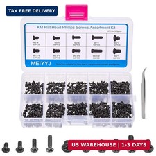 500pcs M2 M2.5 M3 Laptop Notebook Computer Replacement Screws Kit, PC Flat Head