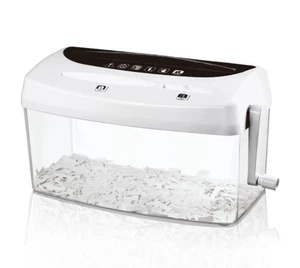 9935 Déchiqueteuse compacte de papier à la main, Mini Déchiqueteuse manuelle pour bureau