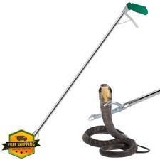 52" Extra Long Snake Tongs Catcher Stainless Steel Wide Jaw